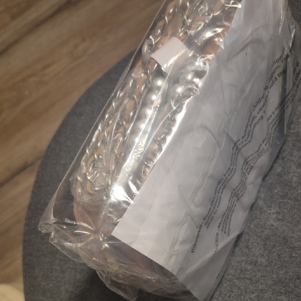 Silver Quilted Handbag